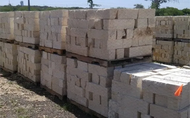 White Chop Block — Building Stone material delivered and installed by Canopy Land Solutions in San Antonio, TX