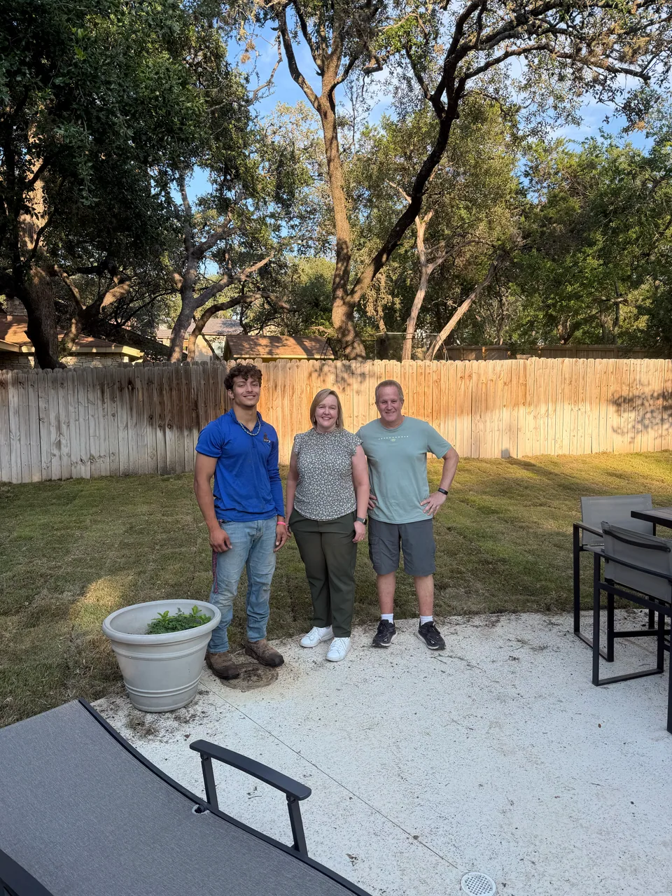 Seven pallets of fresh Zoysia sod delivered to a San Antonio job site, ready for install